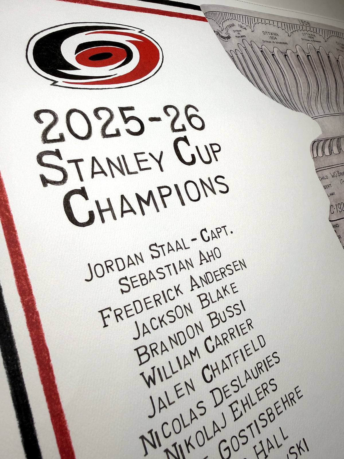 Lord Stanley's Cup - Carolina Hurricanes 2026 Fan Edition (24x36 Artwork Print)