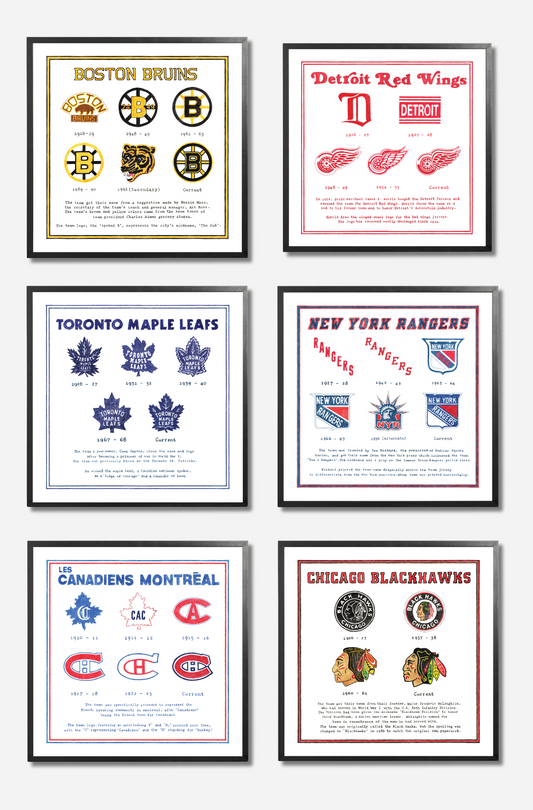 Original 6 Evolution of Logos Print Bundle