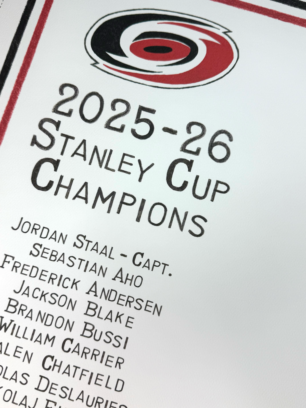 Lord Stanley's Cup - Carolina Hurricanes Personalized Season Ticket Holder Edition (24x36 Artwork Print)